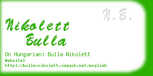 nikolett bulla business card